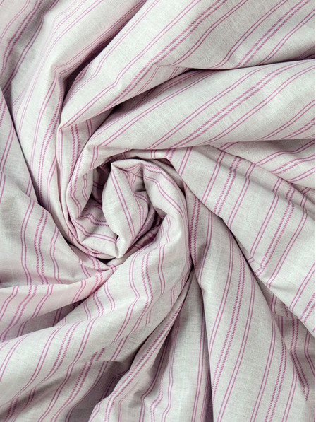 Kvalitex Pamučna rastezljiva plahta 120x200cm ružičasti prugasti uzorak Kvalitex