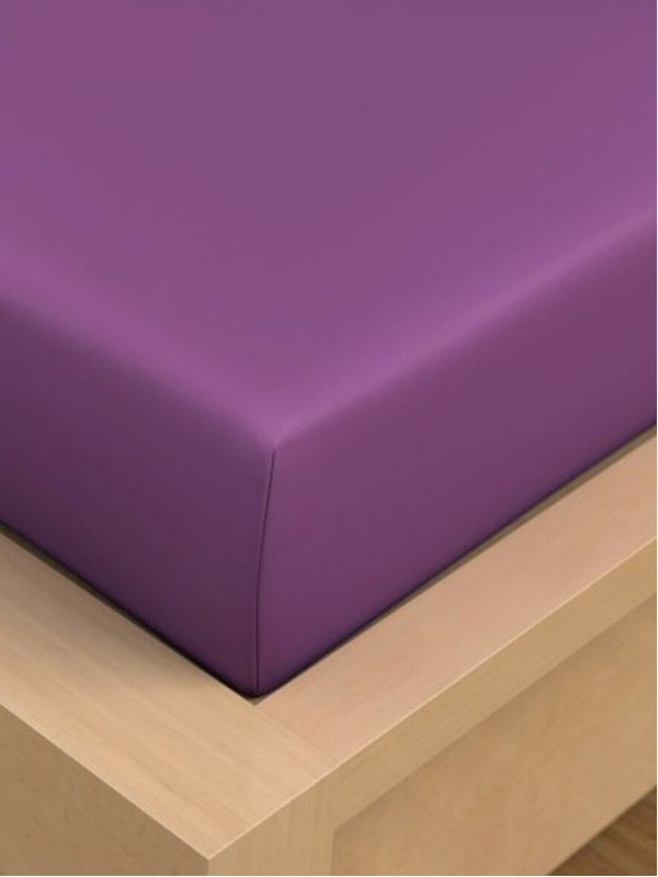 Kvalitex Plahta pamučna 90x200cm ljubičasta Kvalitex