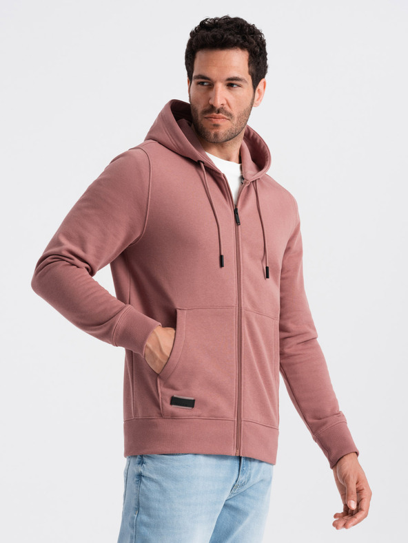 Ombre Clothing Muška pamučna dukserica BASIC sa zipom Ombre Clothing