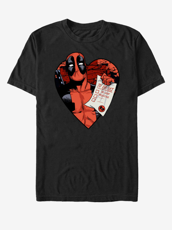 ZOOT.Fan Crna unisex majica kratkih rukava Marvel Deadpool List