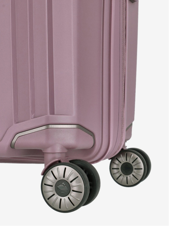 Travelite Set od tri ženska putna kofera u roza boji Travelite Elvaa 4w S,M,L Rosé