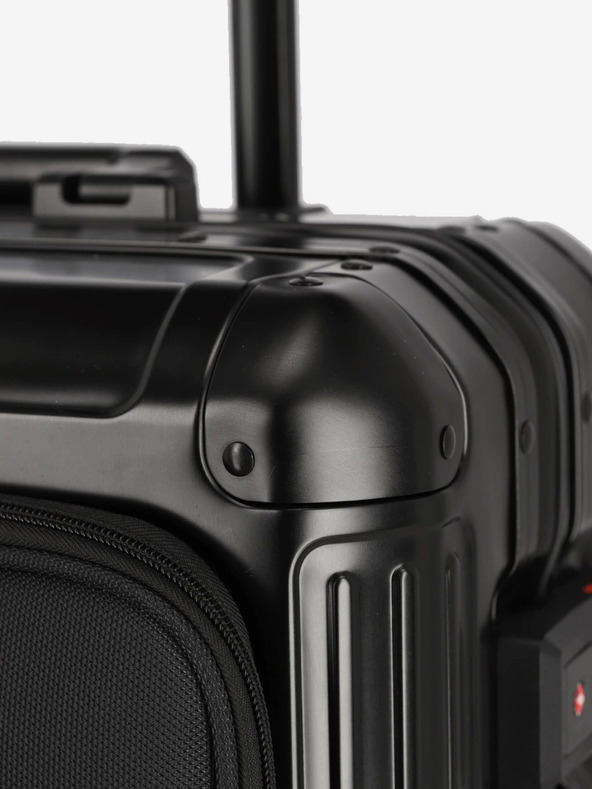 Travelite Crni putni kovčeg Travelite Next 4w S Prednji džep