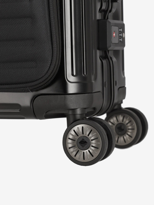 Travelite Crni putni kovčeg Travelite Next 4w S Prednji džep