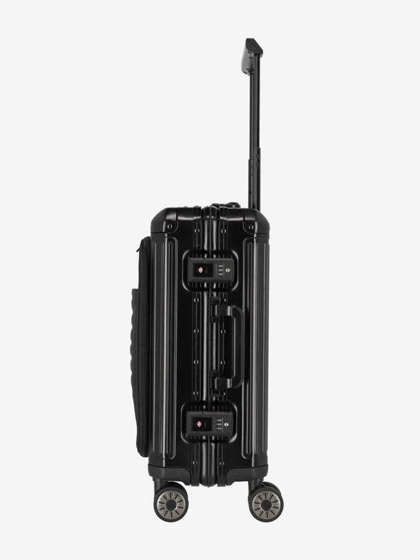 Travelite Crni putni kovčeg Travelite Next 4w S Prednji džep