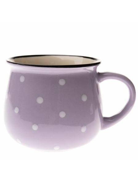 Casa de Engel Keramička šalica - ljubičasta s točkicama, 770ml, 6/24