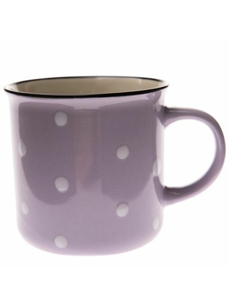 Casa de Engel Keramička šalica - ljubičasta s točkicama, 470ml, 6/24