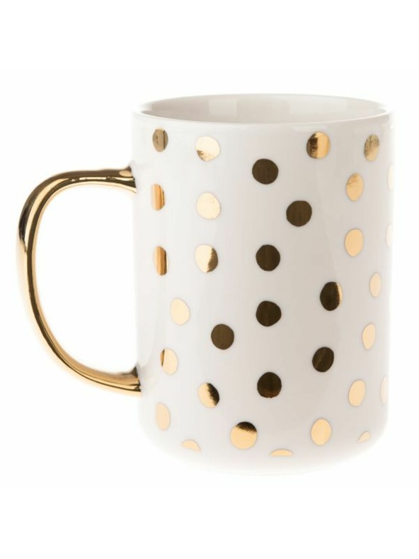 Casa de Engel Porculanska šalica sa zlatnom ručkom, 425ml, 12/36