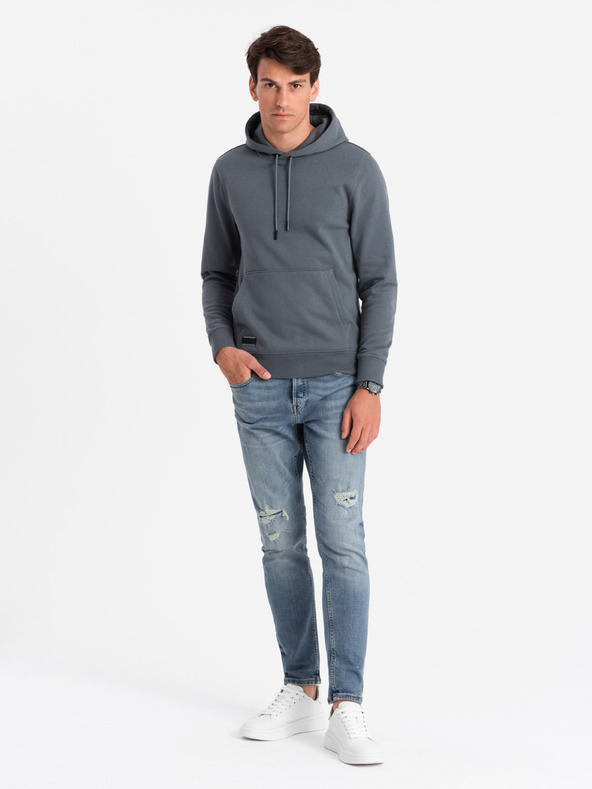 Ombre Clothing Muška pamučna hoodie dukserica BASIC s džepom Ombre Clothing