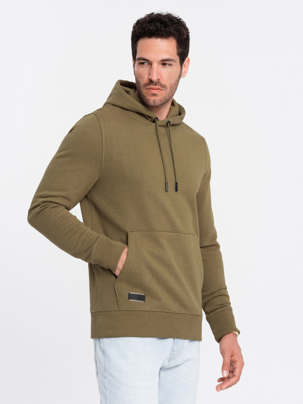 Ombre Clothing Muška pamučna hoodie dukserica BASIC s džepom Ombre Clothing