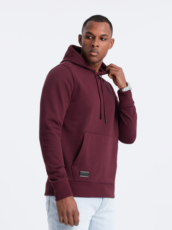 Ombre Clothing Muška pamučna hoodie dukserica BASIC s džepom Ombre Clothing