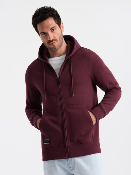 Ombre Clothing Muška pamučna dukserica BASIC sa zipom Ombre Clothing