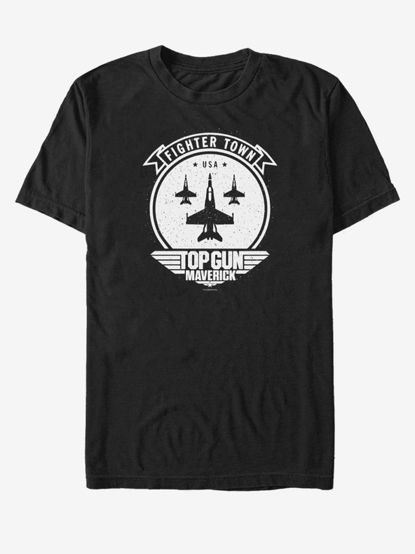 ZOOT.Fan Crna uniseks majica Paramount Fighter Town Solid