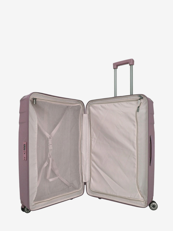 Travelite Ženski ružičasti putni kofer Travelite Elvaa 4w L Rosé