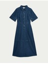 Marks & Spencer Traper midi košulja haljina s gumbima sprijeda Marks & Spencer mornarsko plava