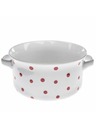 Casa de Engel Keramička posuda, bijela s crvenim točkicama, 560ml, 6/24