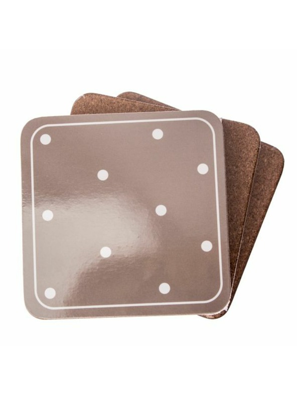 Casa de Engel Plutene podmetače za šalice - tamnosiva s točkicama - set od 6 kom, 0/60