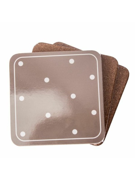 Casa de Engel Plutene podmetače za šalice - tamnosiva s točkicama - set od 6 kom, 0/60