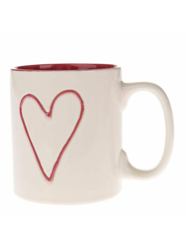 Casa de Engel Keramička šalica - krem/crvena, 600ml, 6/24