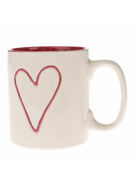 Casa de Engel Keramička šalica - krem/crvena, 600ml, 6/24