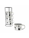 Casa de Engel Keramičke šalice u metalnom stalku, 4x300ml, 1/9