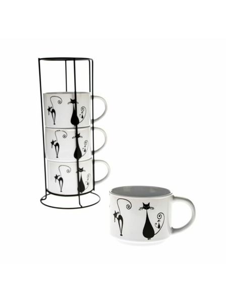 Casa de Engel Keramičke šalice u metalnom stalku, 4x300ml, 1/9