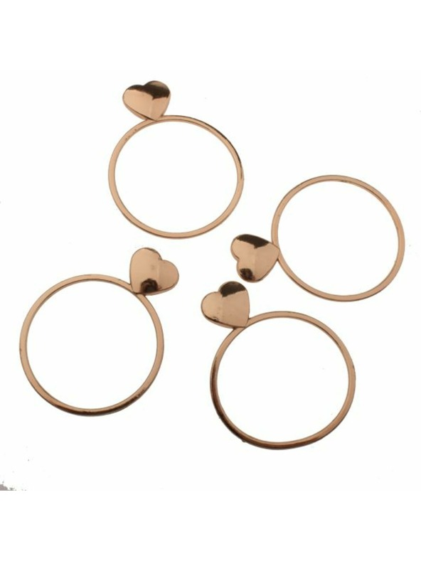 Casa de Engel Metalni prsteni za salvete - set 4kom, 12/72