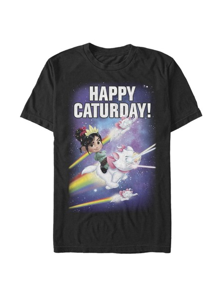 ZOOT.Fan Disney Happy Caturday Stars crna muška majica
