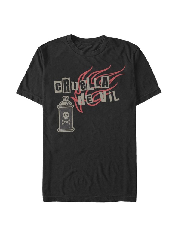 ZOOT.Fan Crna muška majica kratkih rukava Disney Classics Spray Fire