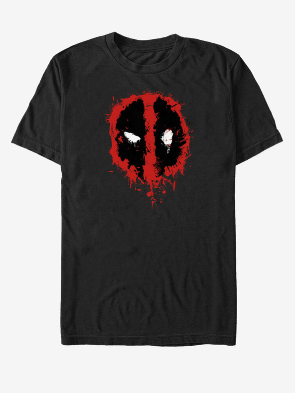 ZOOT.Fan Crna unisex majica kratkih rukava Marvel Deadpool Splatter Icon