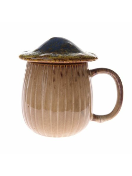 Casa de Engel Keramička šalica s poklopcem - gljiva, 550ml, plava, 1/16