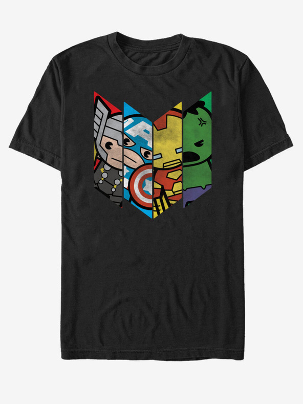 ZOOT.Fan Crna uniseks majica kratkih rukava Marvel Chevron Avenge