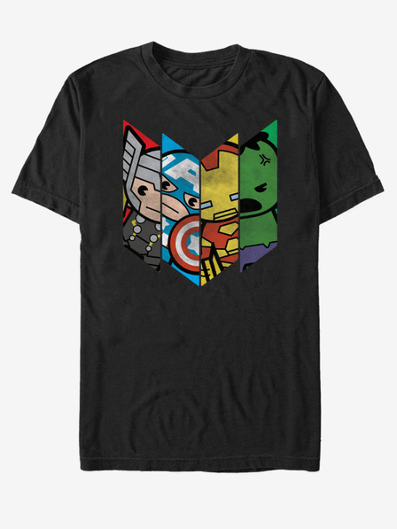 ZOOT.Fan Crna uniseks majica kratkih rukava Marvel Chevron Avenge