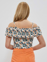 Moodo Moodo krem-zeleni ženski top s uzorkom