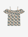 Moodo Moodo krem-zeleni ženski top s uzorkom