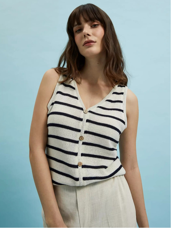 Moodo Moodo ženska majica bez rukava na pruge