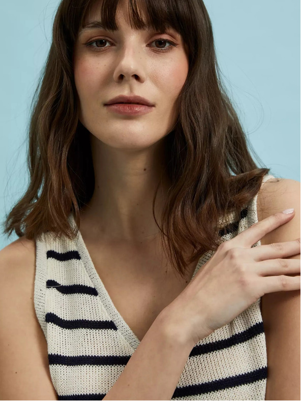 Moodo Moodo ženska majica bez rukava na pruge