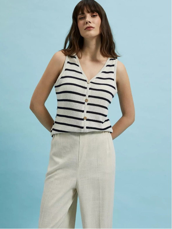 Moodo Moodo ženska majica bez rukava na pruge