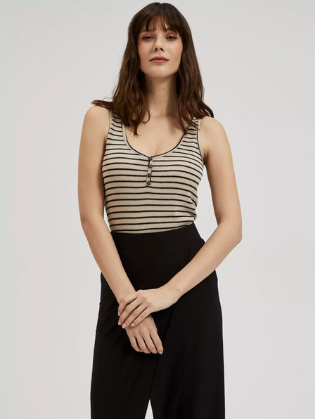 Moodo Ženska majica bez rukava bež MOODO