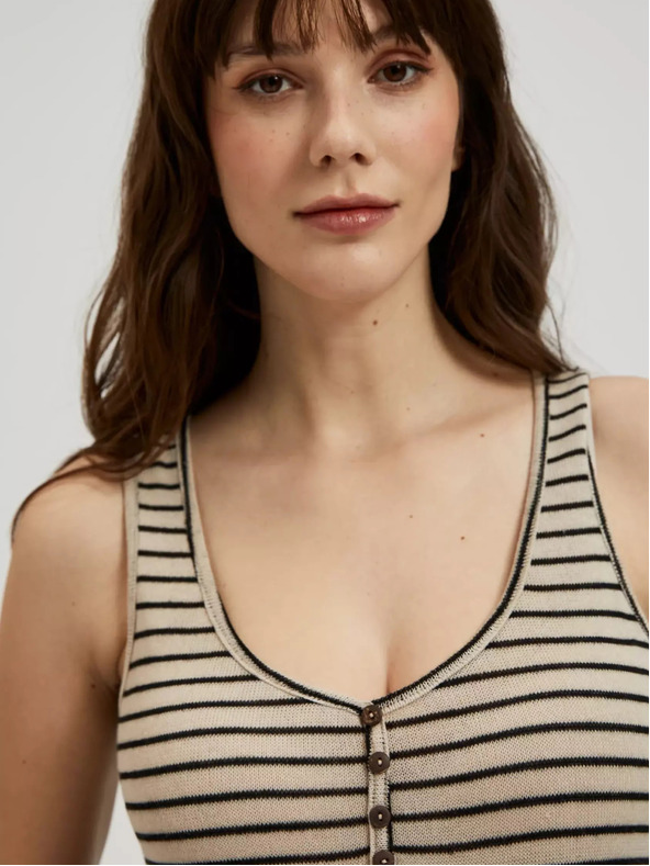 Moodo Ženska majica bez rukava bež MOODO