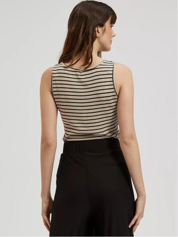 Moodo Ženska majica bez rukava bež MOODO