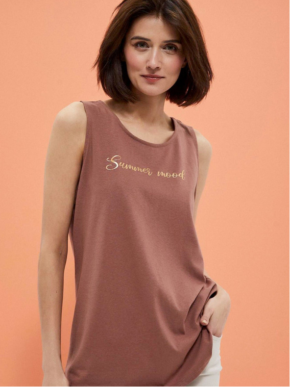 Moodo Moodo ženska smeđa majica bez rukava