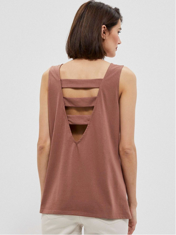 Moodo Moodo ženska smeđa majica bez rukava