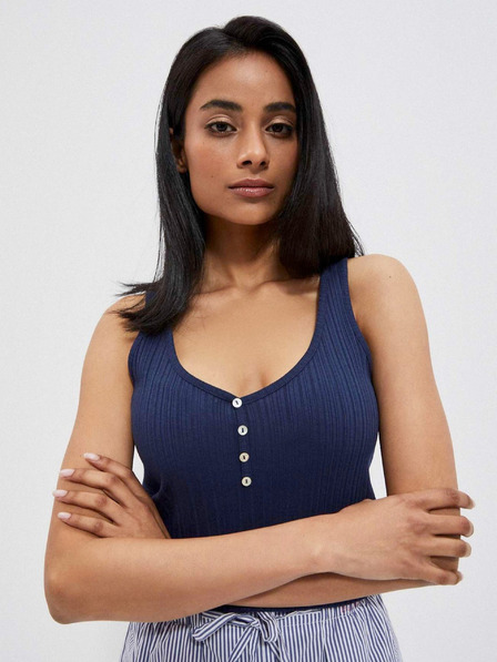 Moodo Moodo tamnoplava ženska majica bez rukava