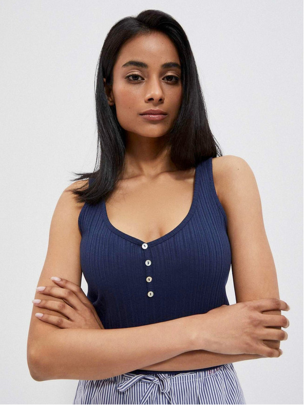 Moodo Moodo tamnoplava ženska majica bez rukava