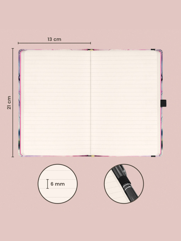 NOTIQUE NOTIQUE Notes Sakura, crte, 13 x 21 cm