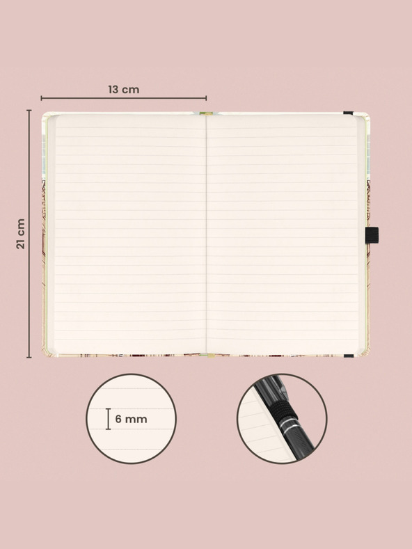 NOTIQUE NOTIQUE Notes Prag, crte, 13 x 21 cm