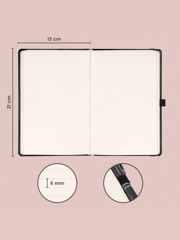 NOTIQUE NOTIQUE Bilješke Elegantne, s linijama, 13 x 21 cm