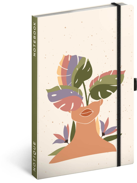 NOTIQUE NOTIQUE Notes Monstera, crte, 13 x 21 cm BAAGL