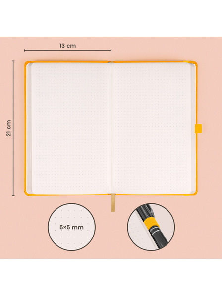 NOTIQUE NOTIQUE Notes Žuta, točkasta, 13 x 21 cm