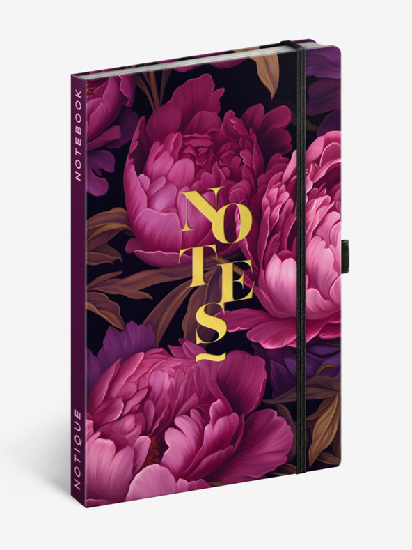 NOTIQUE NOTIQUE Bilješke Ljubičasti cvjetovi, crte, 13 x 21 cm